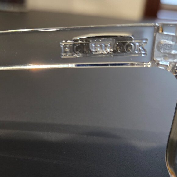 Oakley Holbrook Polarized Square Frame Sunglasses - Clear Frame / Blue Lens - Picture 13 of 14